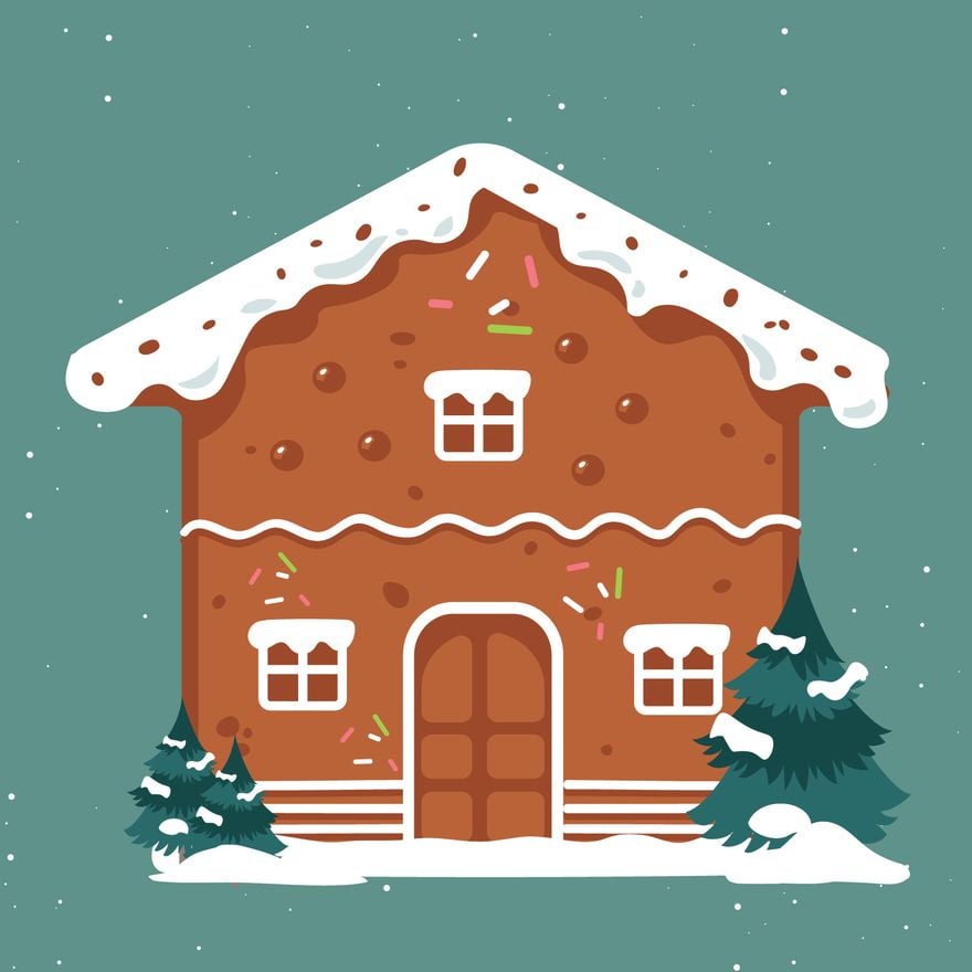Free Gingerbread House in Illustrator, PSD, EPS, SVG, PNG, JPEG