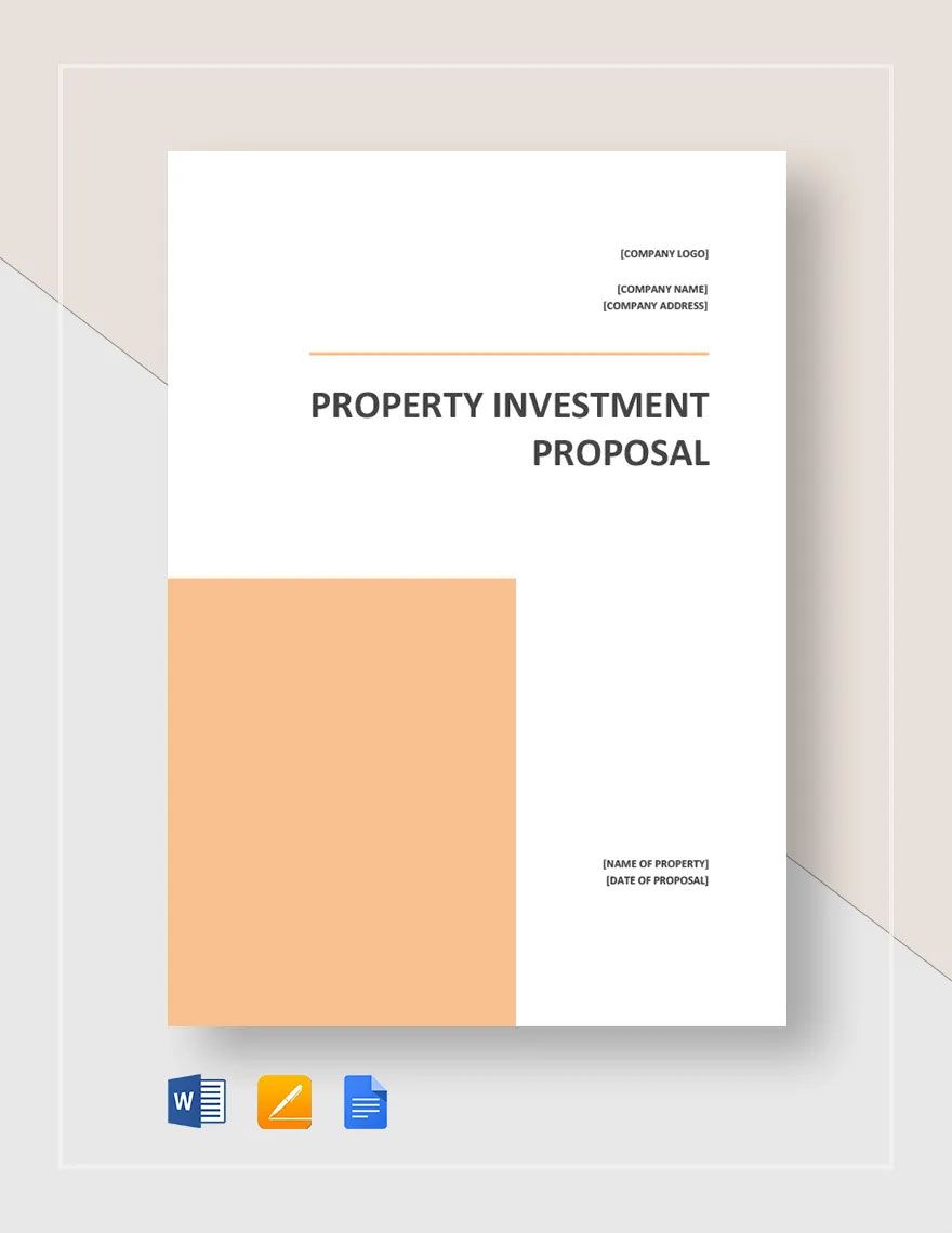 Property Investment Proposal Template In Word Pages Google Docs 