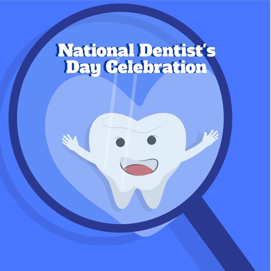 National Dentist's Day Celebration Vector