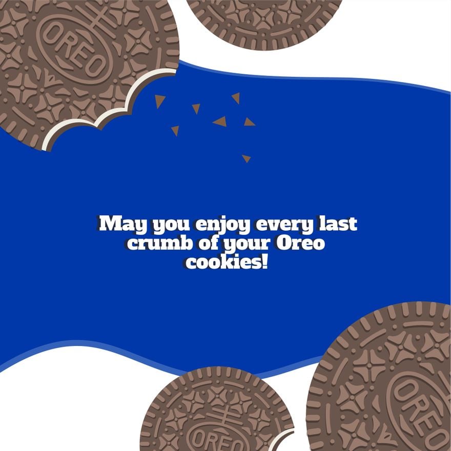 Free National Oreo Cookie Day Wishes Vector