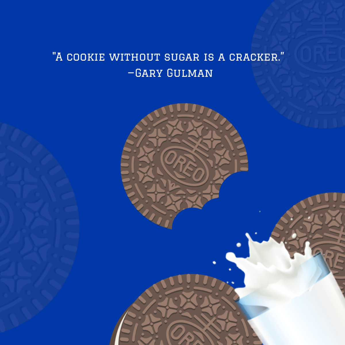 National Oreo Cookie Day Quote Vector Template