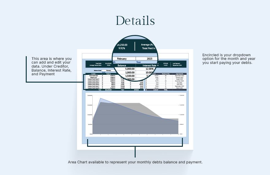 Debt Snowball Calculator Download In Excel Google Sheets Template Net Debt Snowball Calculator Download In Excel Google Sheets Template Net