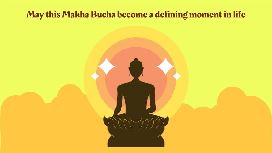 Makha Bucha Wishes Background