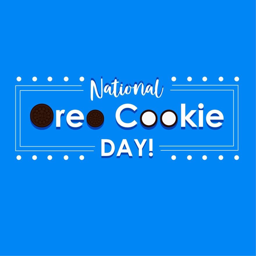 National Oreo Cookie Day Vector