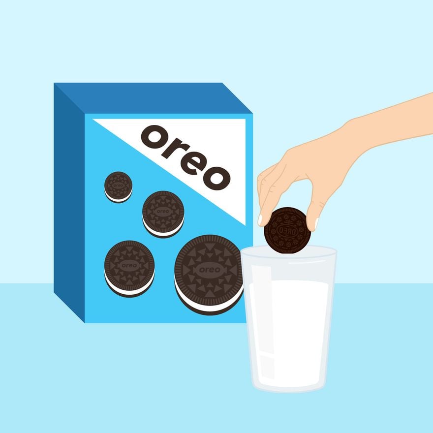 National Oreo Cookie Day Illustration