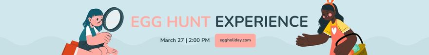 Free Easter Egg Hunt Website Banner in Illustrator, PSD, EPS, SVG, PNG, JPEG