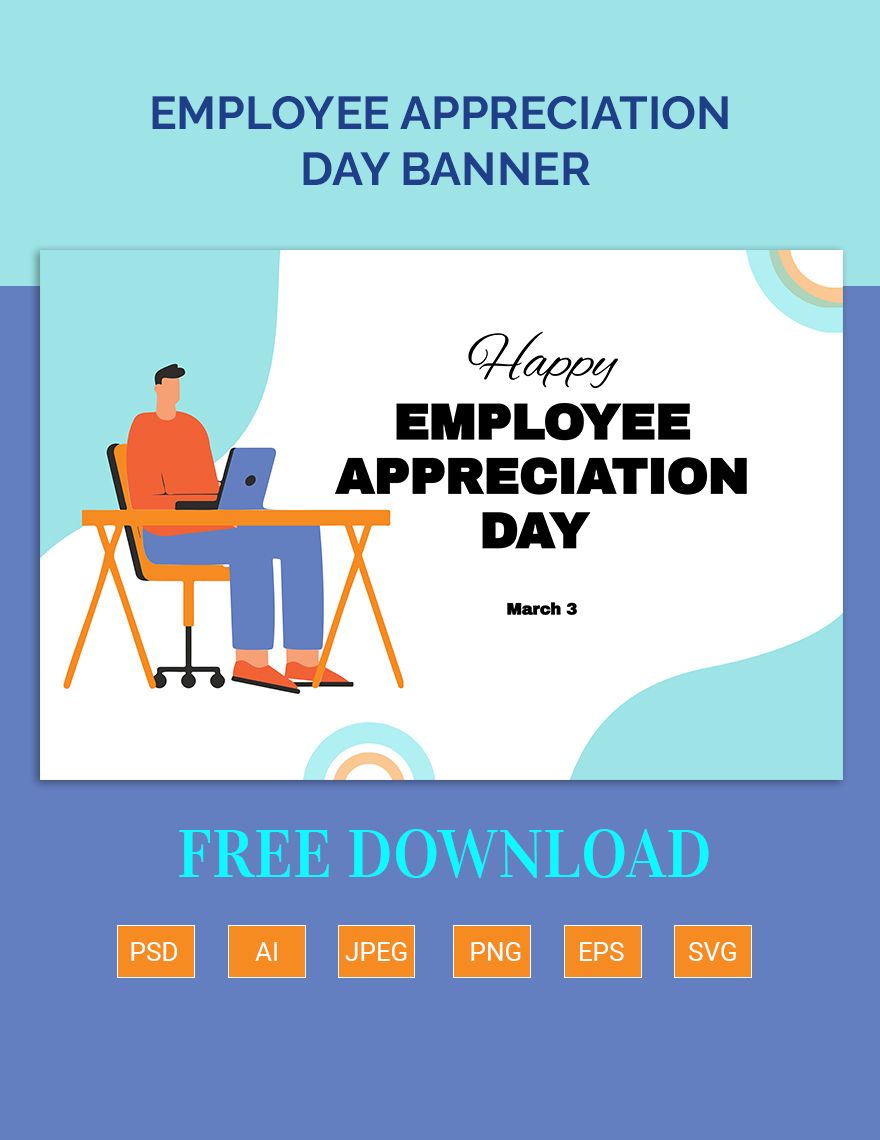 Free Employee Appreciation Day Banner in Illustrator, PSD, EPS, SVG, PNG, JPEG
