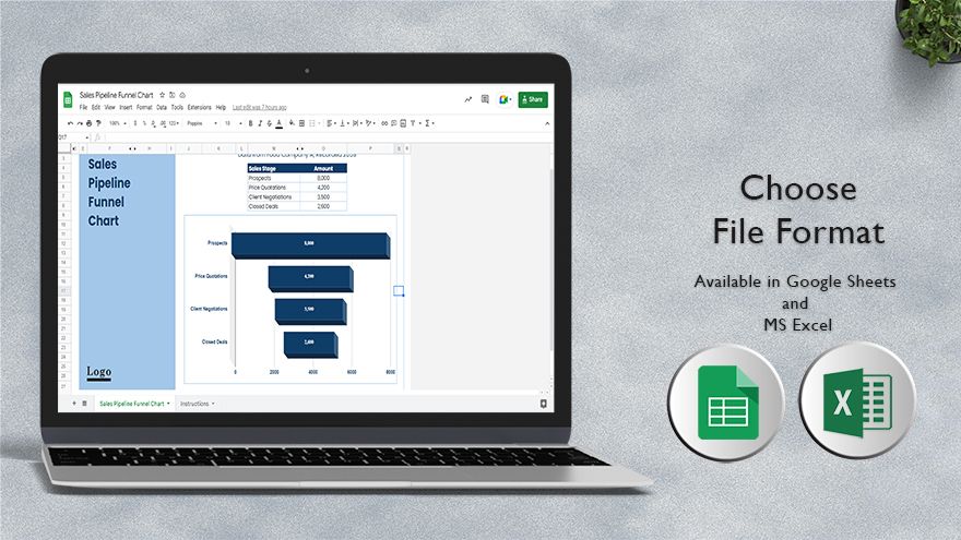 Sales Pipeline Funnel Chart - Google Sheets, Excel | Template.net