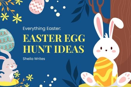 Free Easter Egg Hunt Blog Banner in Illustrator, PSD, EPS, SVG, PNG, JPEG