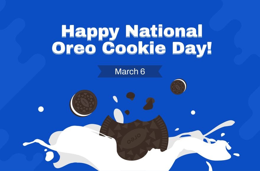 Free National Oreo Cookie Day Banner in Illustrator, PSD, EPS, SVG, JPG, PNG