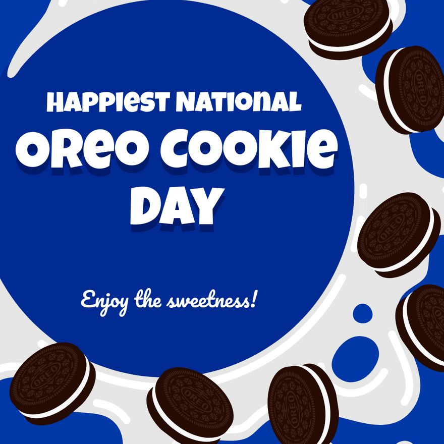 National Oreo Cookie Day FB Post in Illustrator, JPEG, SVG, EPS, PNG
