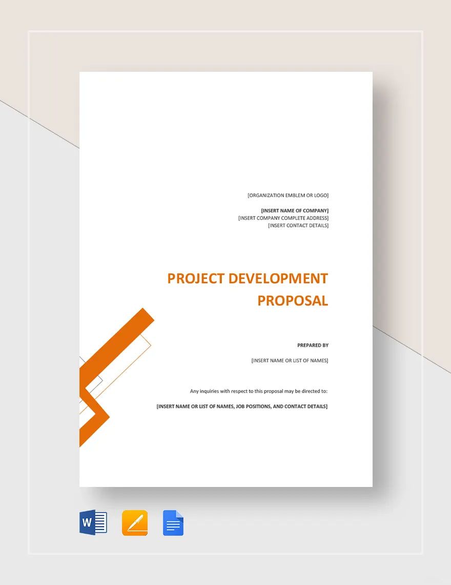 Project Development Proposal Template