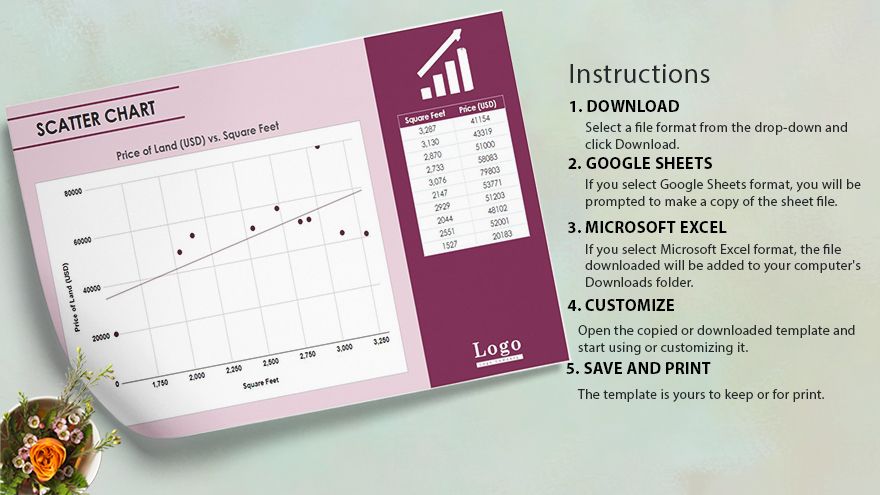 Scatter Chart - Google Sheets, Excel | Template.net