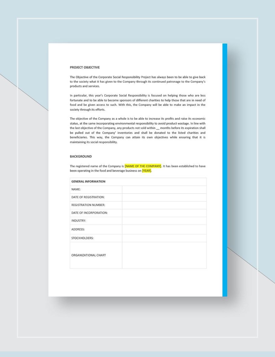 Executive Summary Report Template Google Docs, Word, Apple Pages