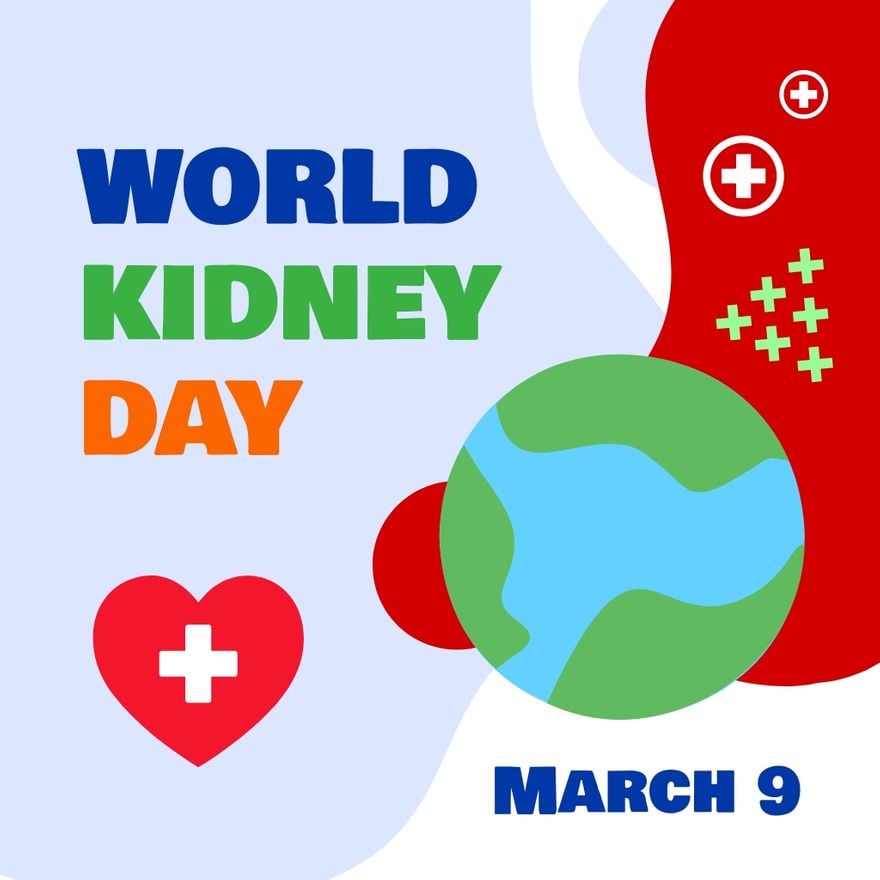 World Kidney Day Flyer Vector