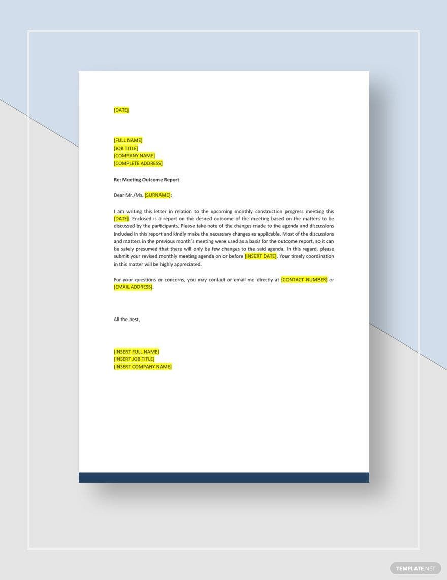 Meeting Reports Templates - Format, Free, Download 