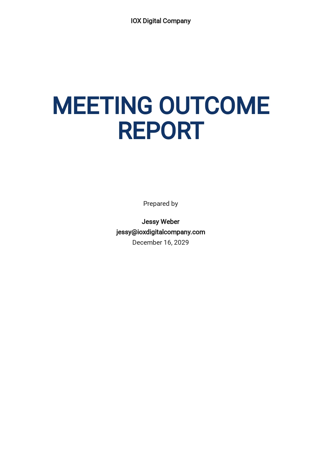 Board Meeting Financial Report Template