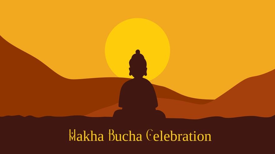 Makha Bucha Banner Background