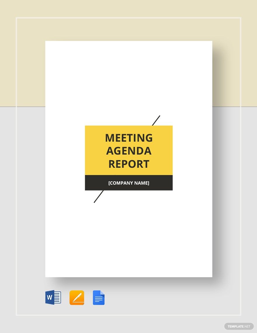 Meeting Agenda Report Template