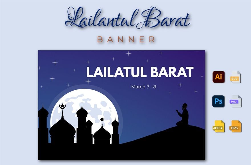 Free Lailatul Barat Banner in Illustrator, PSD, EPS, SVG, PNG, JPEG