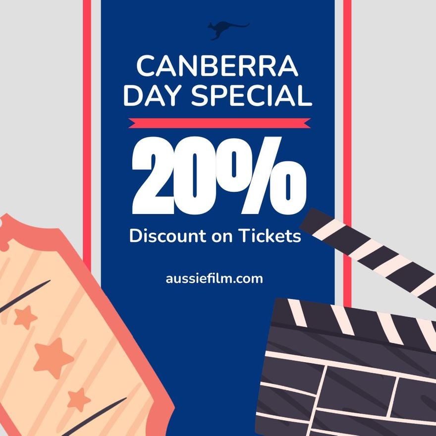Canberra Day Flyer Vector