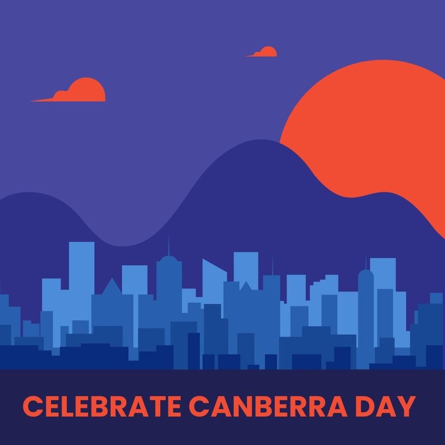 Canberra Day Poster Vector