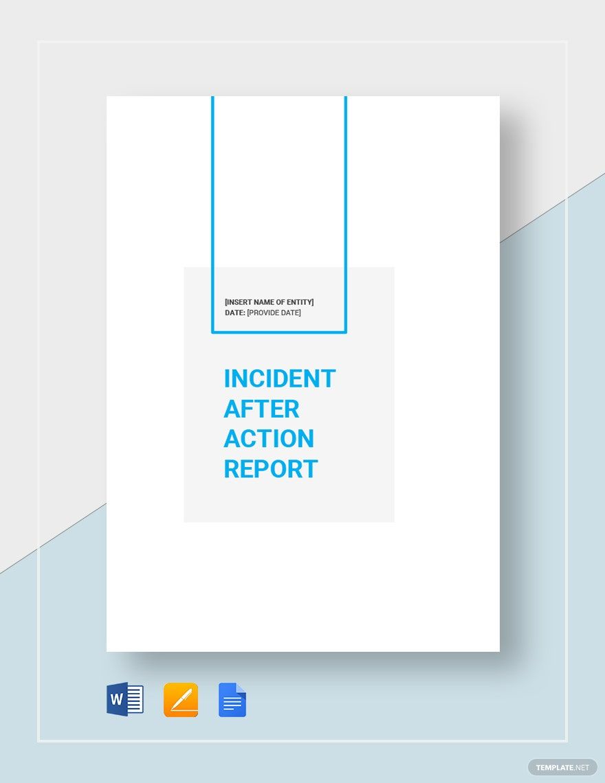 Incident After Action Report Template