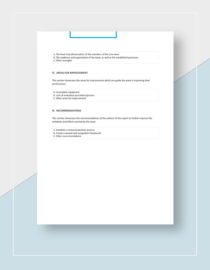 Incident After Action Report Template