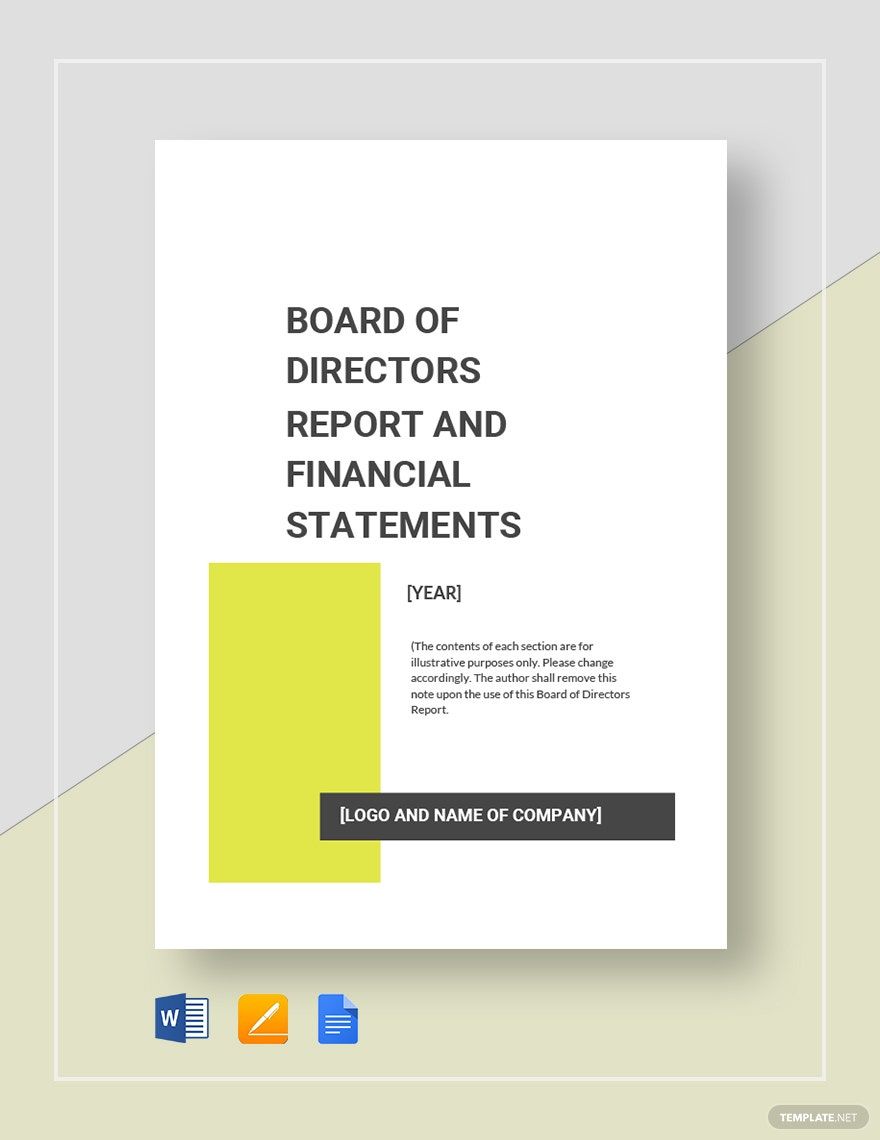 What Is Board Of Directors Reports