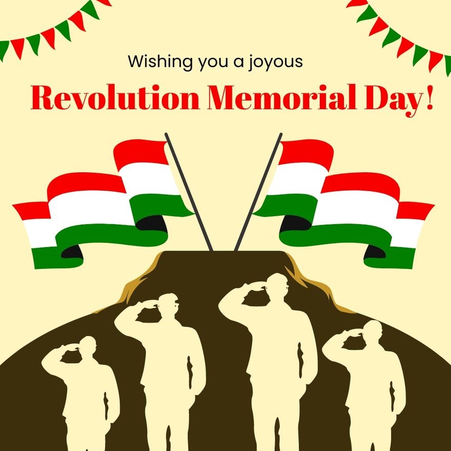 1848 Revolution Memorial Day Wishes Vector