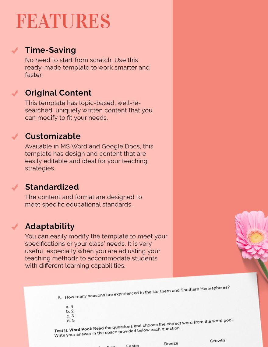 Spring Questions Template