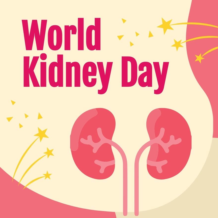 Free World Kidney Day Drawing Vector