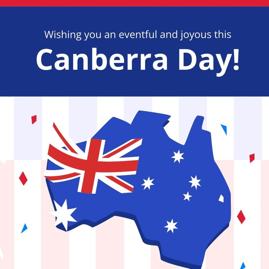 Free Canberra Day Wishes Vector