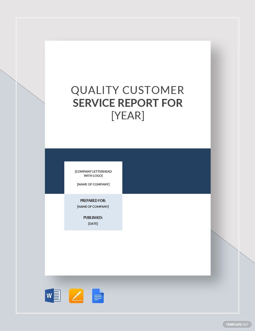 Customer Service Report Template