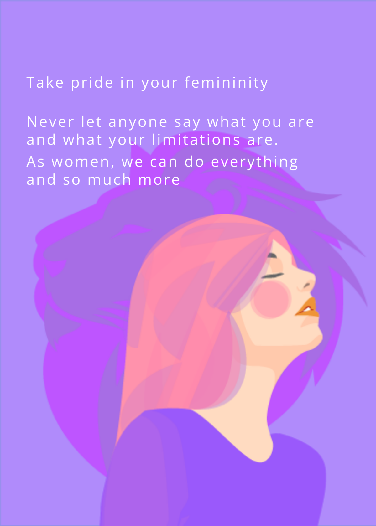 Free Empowering Women's Message  Template