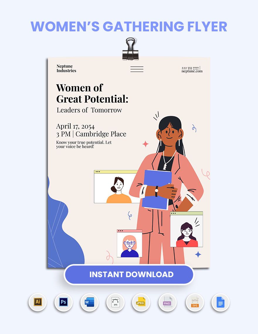 Women's Gathering Flyer  in Word, Google Docs, Illustrator, PSD, EPS, SVG, JPG, PNG