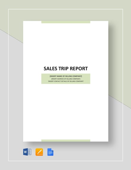 sales business trip report