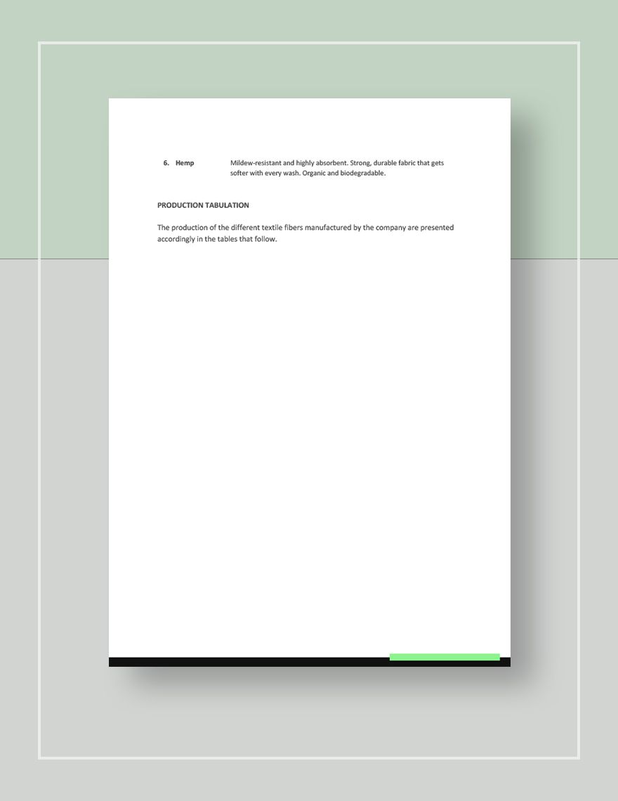 Quarterly Production Report Template