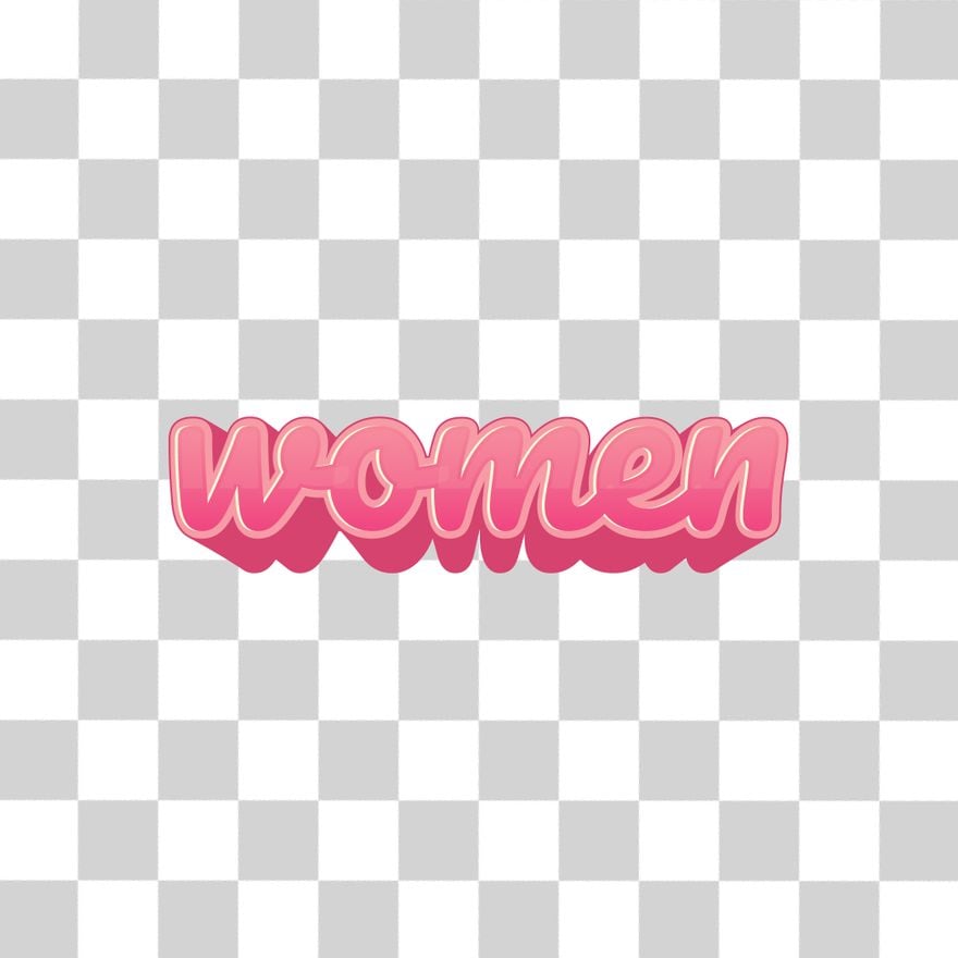 Free Women Text Effect in Illustrator, PSD, EPS, SVG, PNG, JPEG