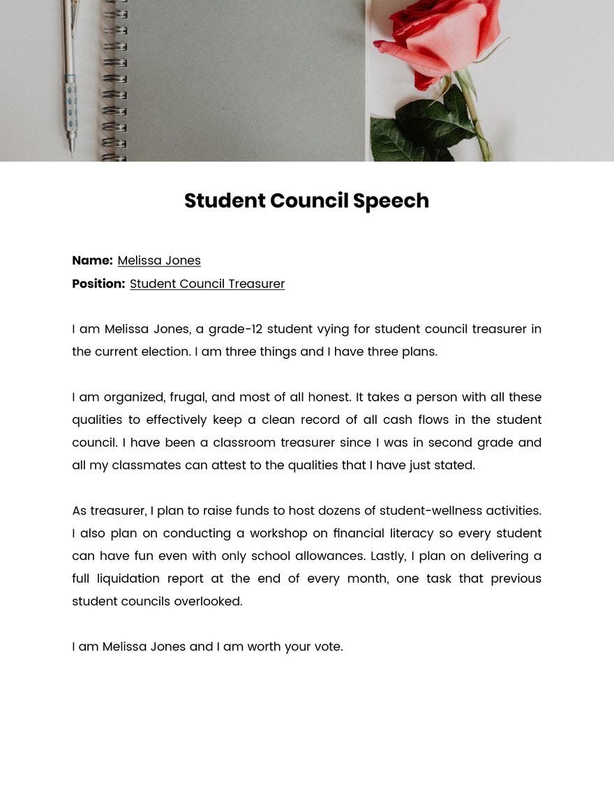 Short Student Council Speeches