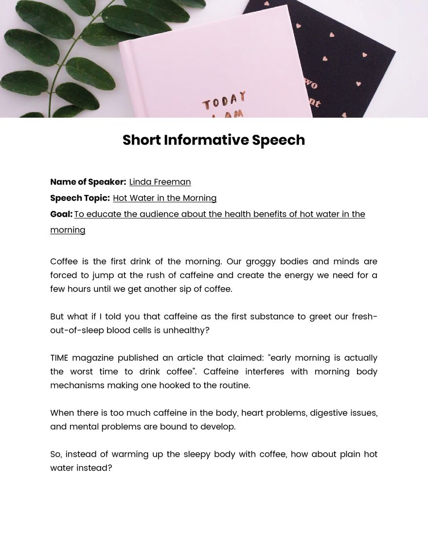 Short Informative Speech