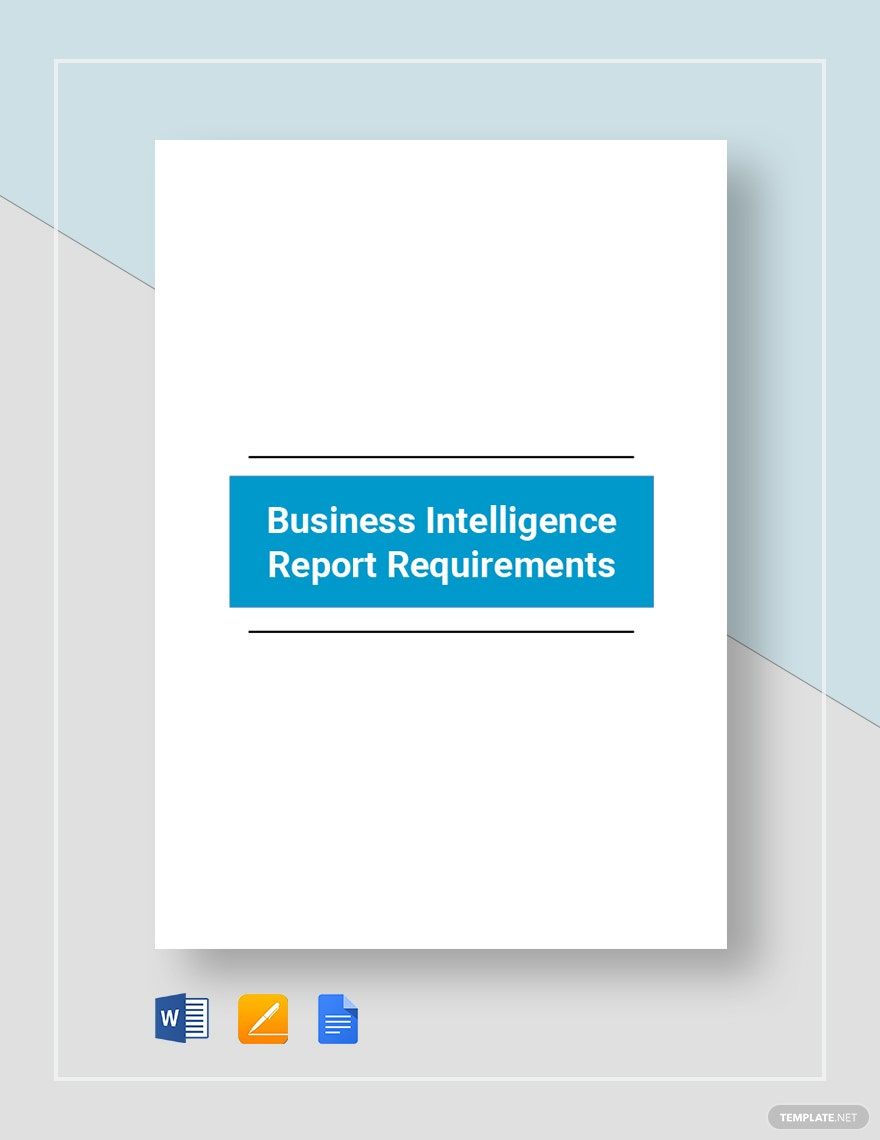 Business Intelligence Report Requirement Template