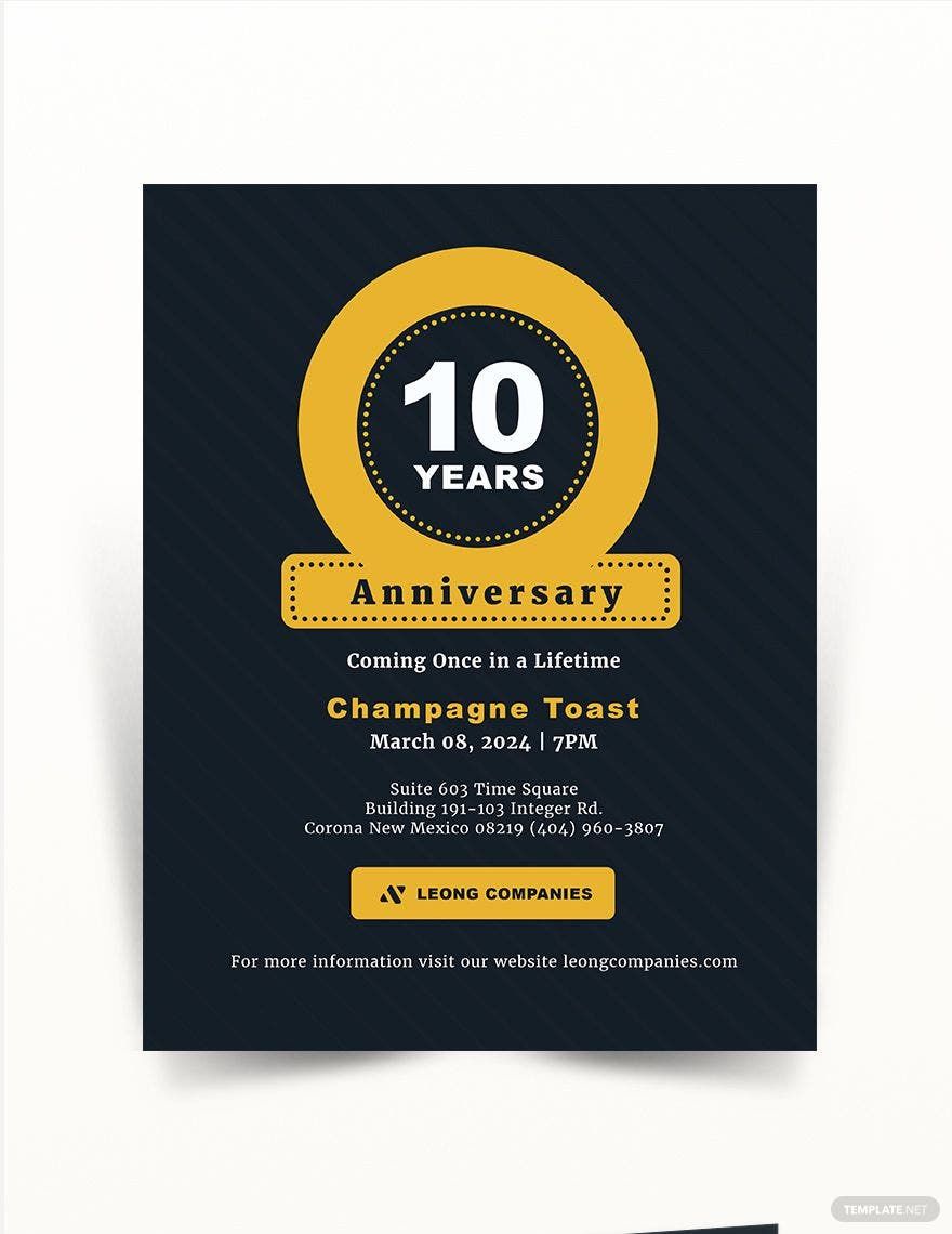Anniversary Flyer Template