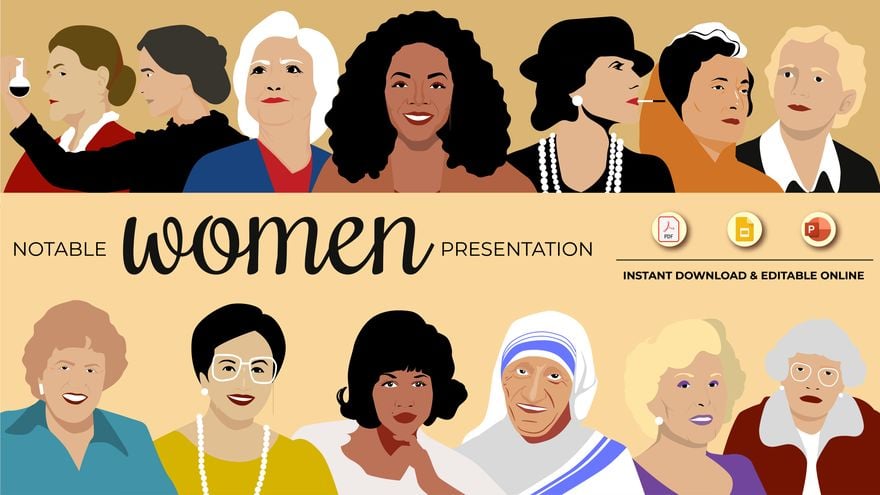 Notable Women Presentation in PDF, PowerPoint, Google Slides