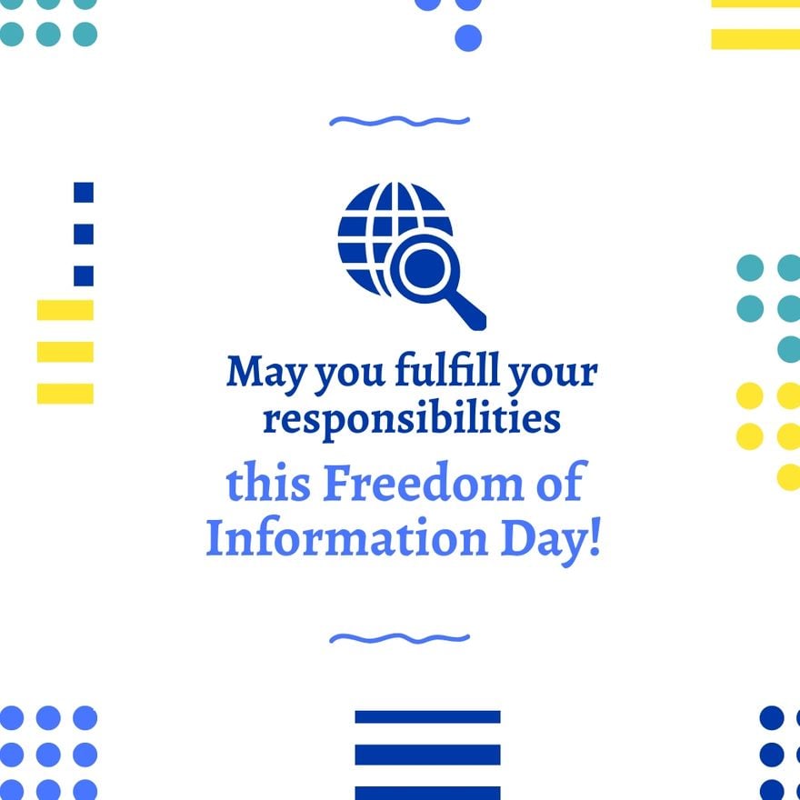 Freedom of Information Day Wishes Vector