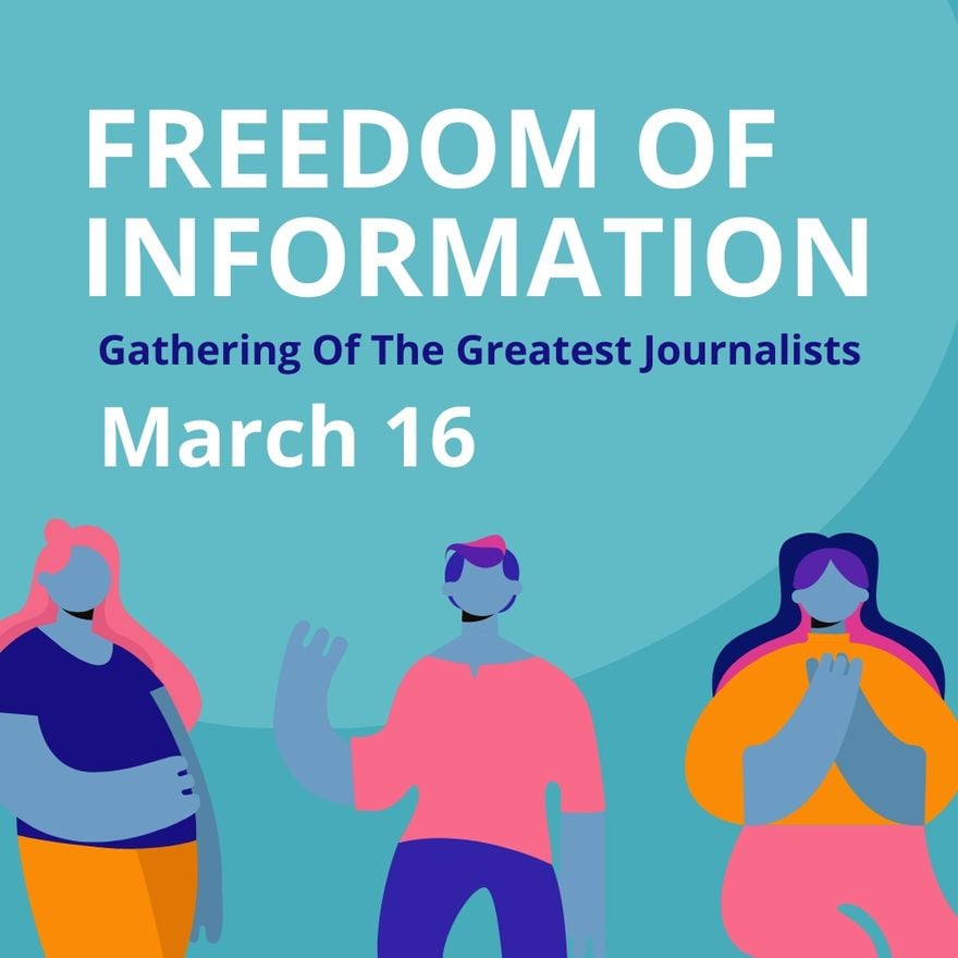 Freedom of Information Day Poster Vector in EPS, Illustrator, JPEG, PSD