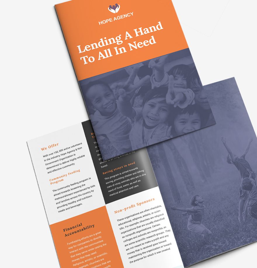 Bi-Fold Fundraising Brochure Template