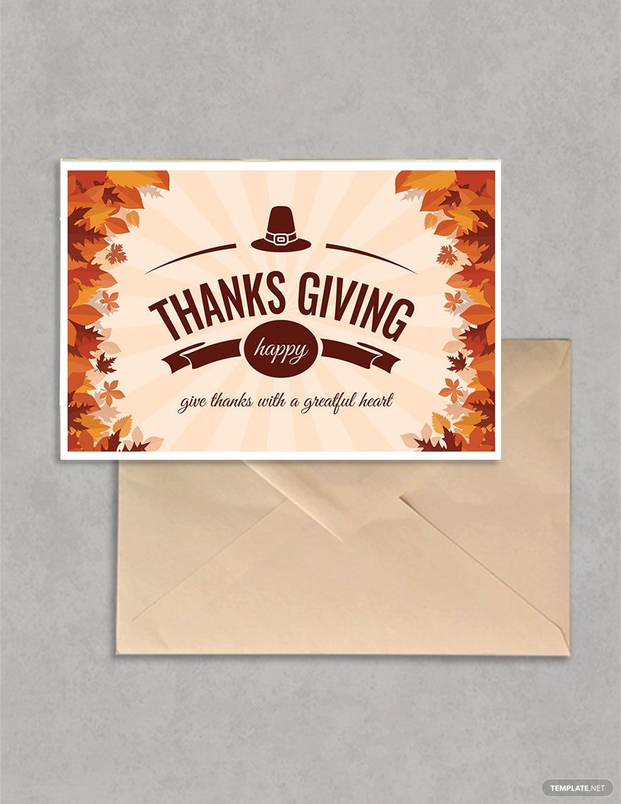 Printable Thanksgiving Greeting Card Template