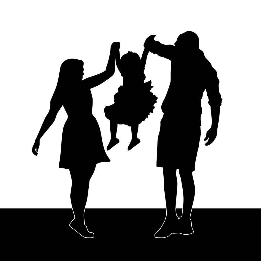 Free Children Silhouette in Illustrator, EPS, SVG, JPG, PNG