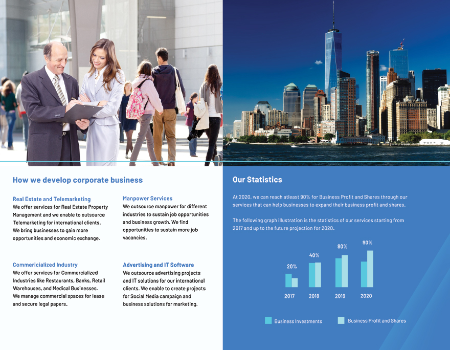Corporate Bifold Brochure Template
